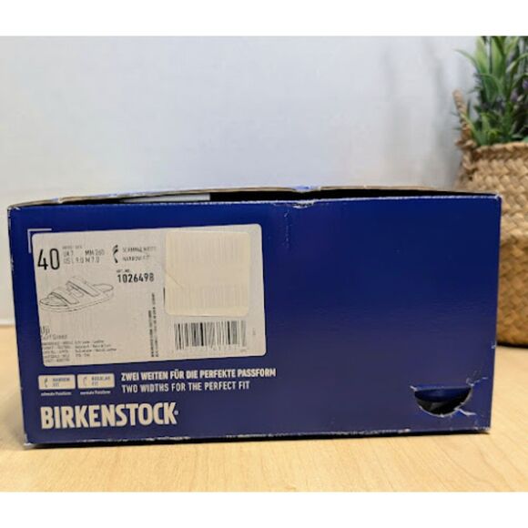 Birkenstock Uji Surf Green Nubuck Leather Two Strap Shine Sandals W9 EU40 NIB - Picture 11 of 13